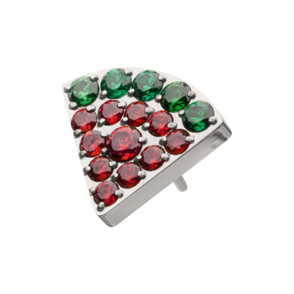 Invictus Titanium Threadless Prong Set Gem Watermelon Top