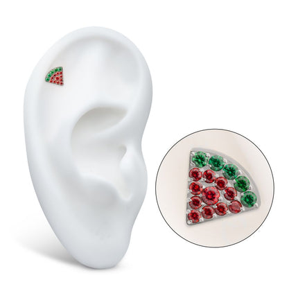 Invictus Titanium Threadless Prong Set Gem Watermelon Top