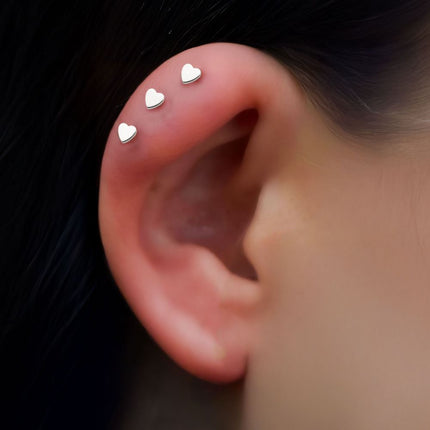 Invictus Titanium Threadless Heart Back Duality Labret (Base Only)