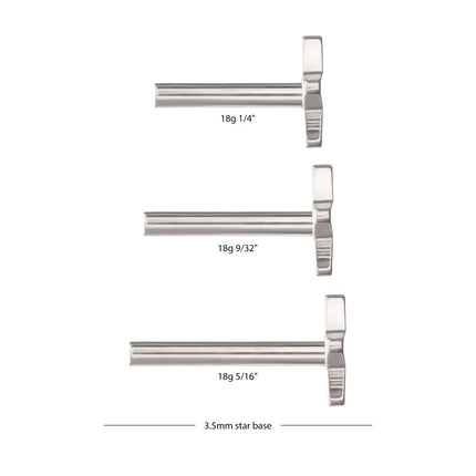 Invictus Titanium Threadless Star Back Duality Labret (Base Only)