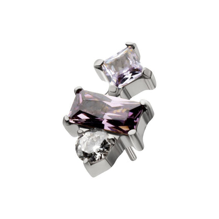 Invictus Titanium Threadless "Astra Cluster" Prong Set Gem Top