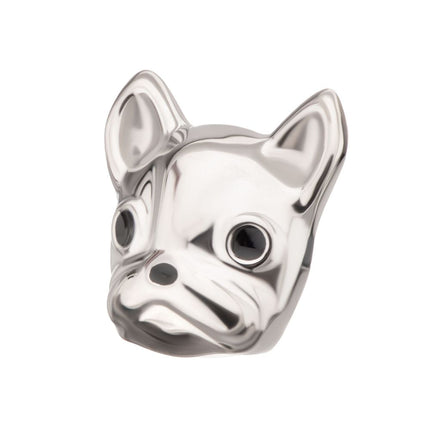 Invictus Titanium Threadless 3D French Bulldog Head Top