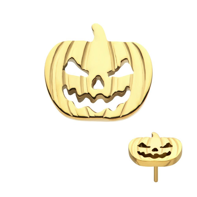 Invictus 24Kt Gold PVD Titanium Threadless Pumpkin Top