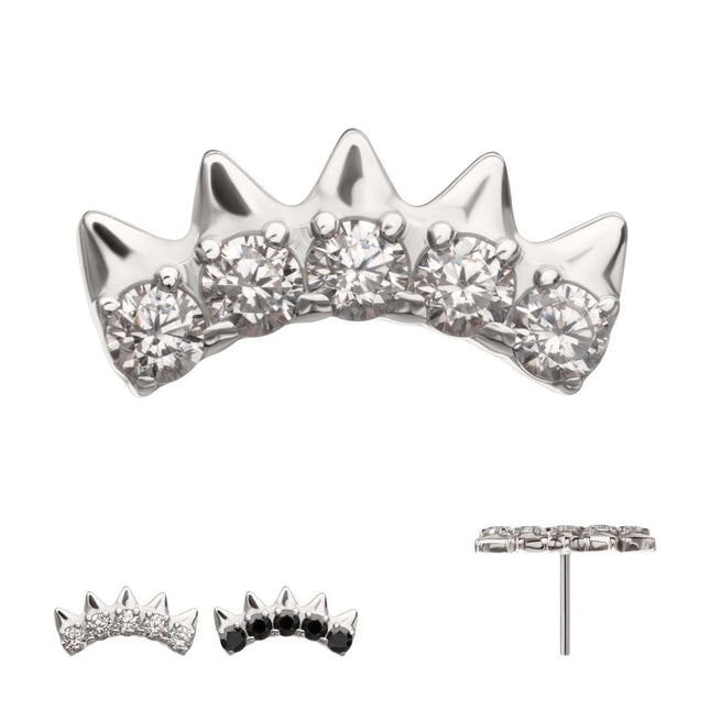 Invictus Titanium Threadless Arc Spike Cluster Top