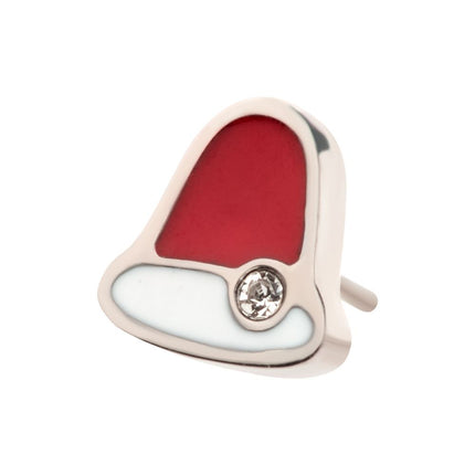 Invictus Titanium Threadless Bezel Set Clear CZ Christmas Bell Top